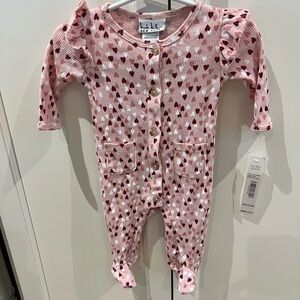 Nicole miller Pink Heart Kids One Piece 0-3m